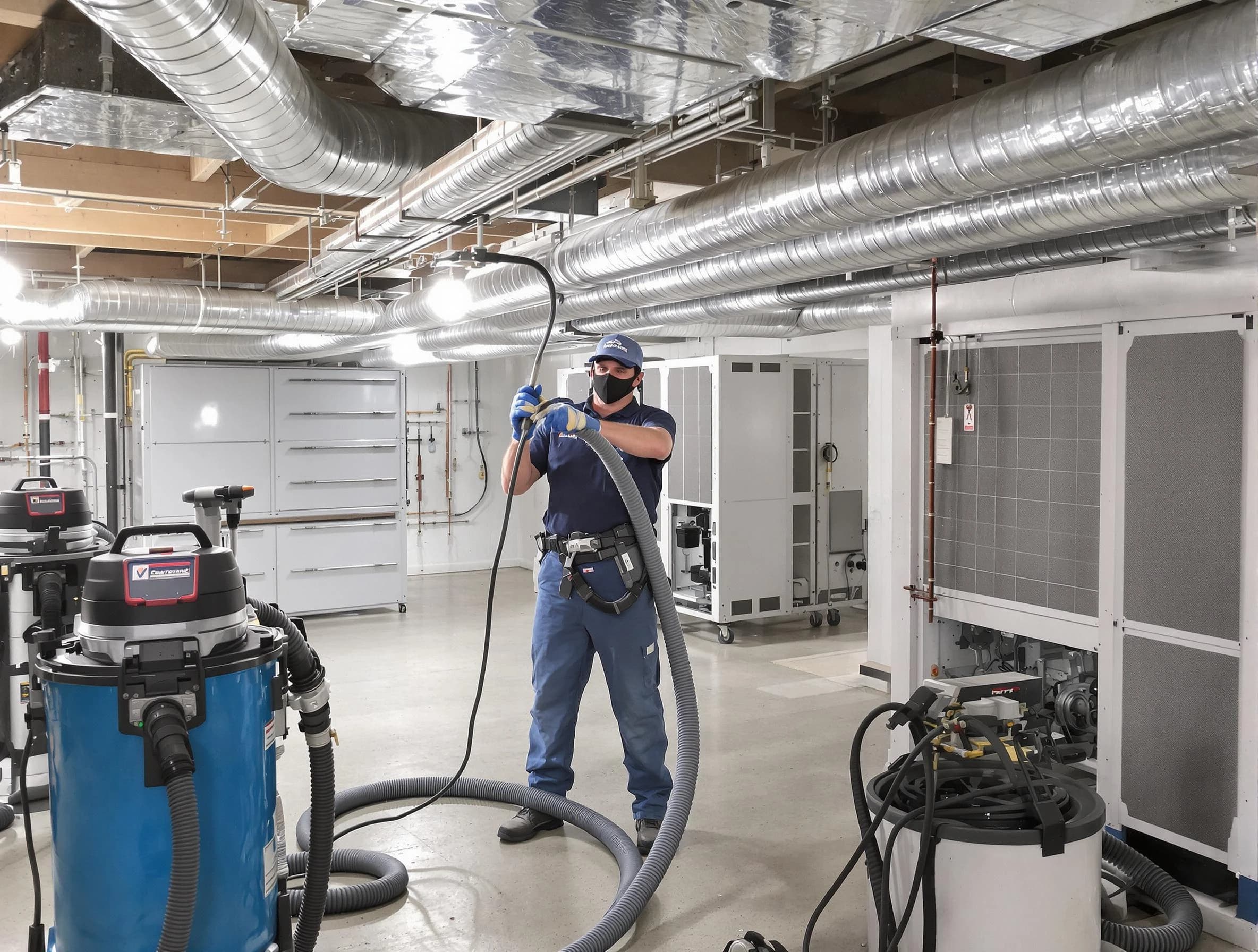 Fountain Hills Air Duct Cleaning specialist performing thorough central air duct cleaning for improved system efficiency in Fountain Hills
