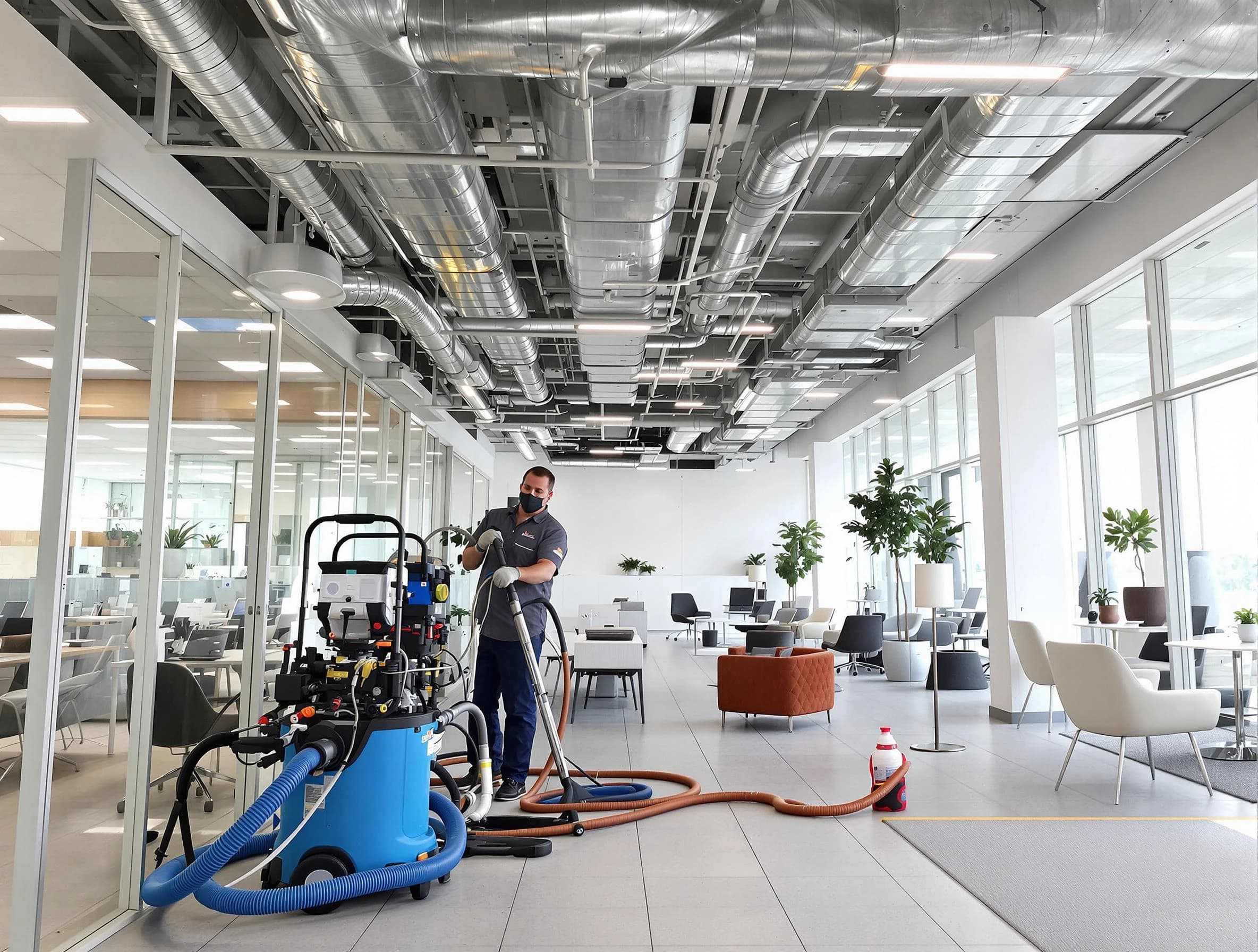 Fountain Hills Air Duct Cleaning team conducting comprehensive commercial duct cleaning at a business location in Fountain Hills