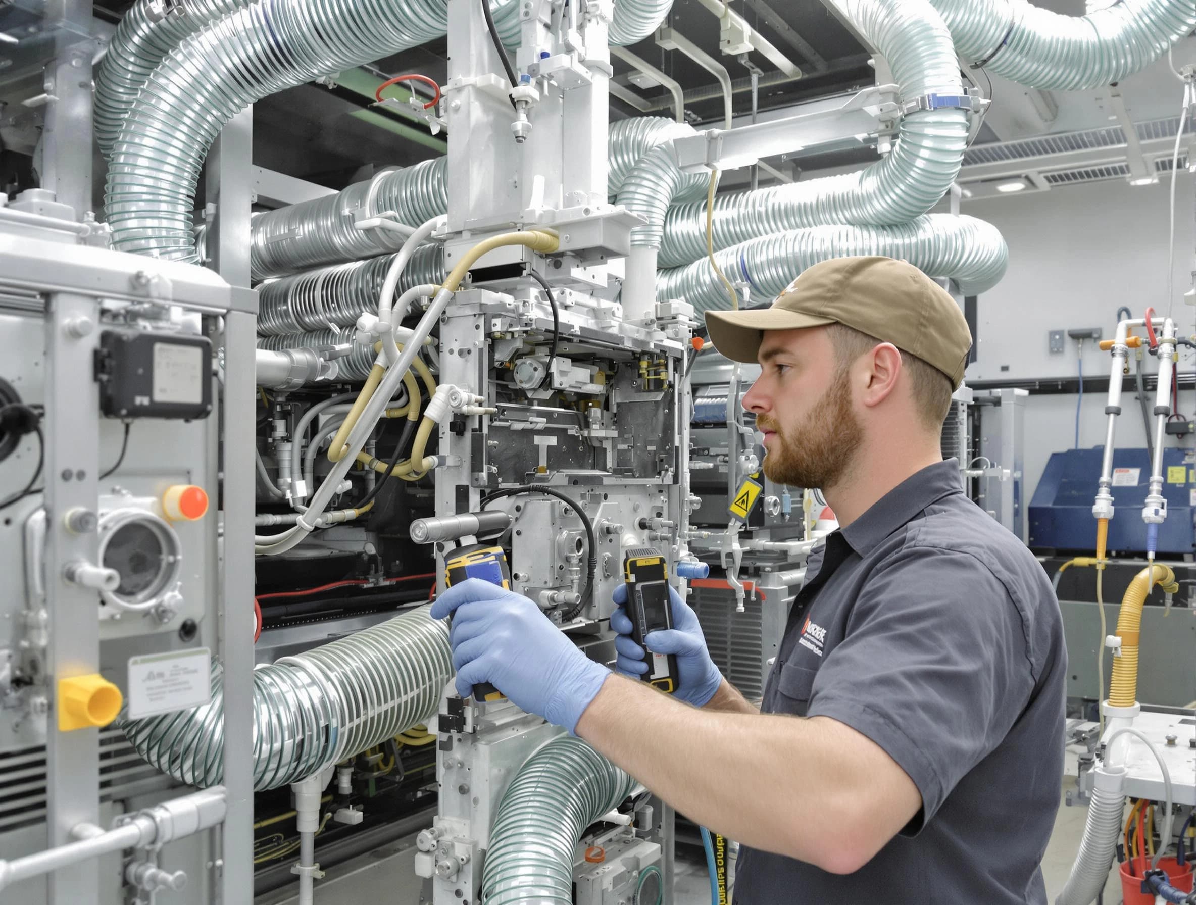 Fountain Hills Air Duct Cleaning technician performing precision commercial coil cleaning at a business facility in Fountain Hills