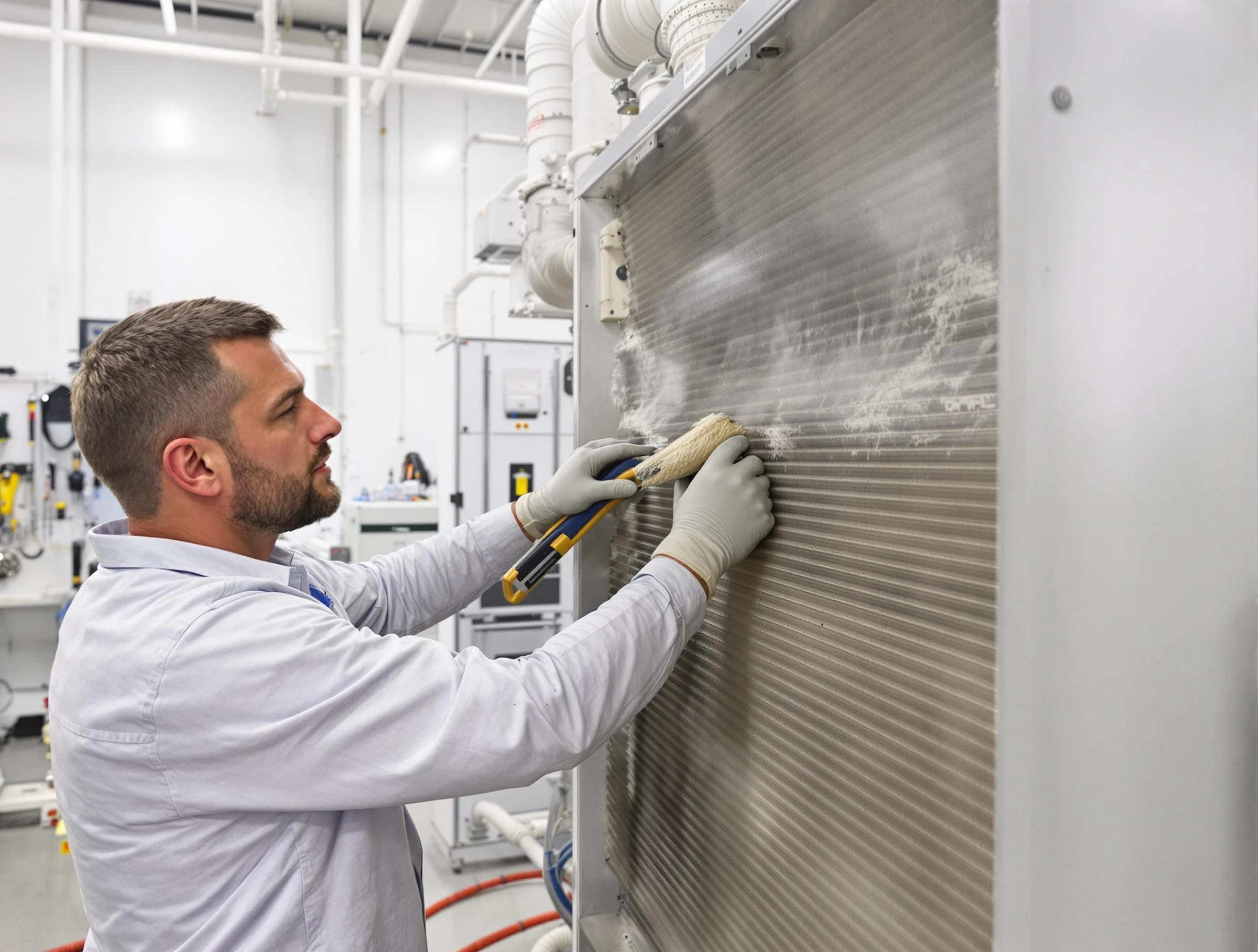 Fountain Hills Air Duct Cleaning technician performing precision commercial coil cleaning at a Fountain Hills business