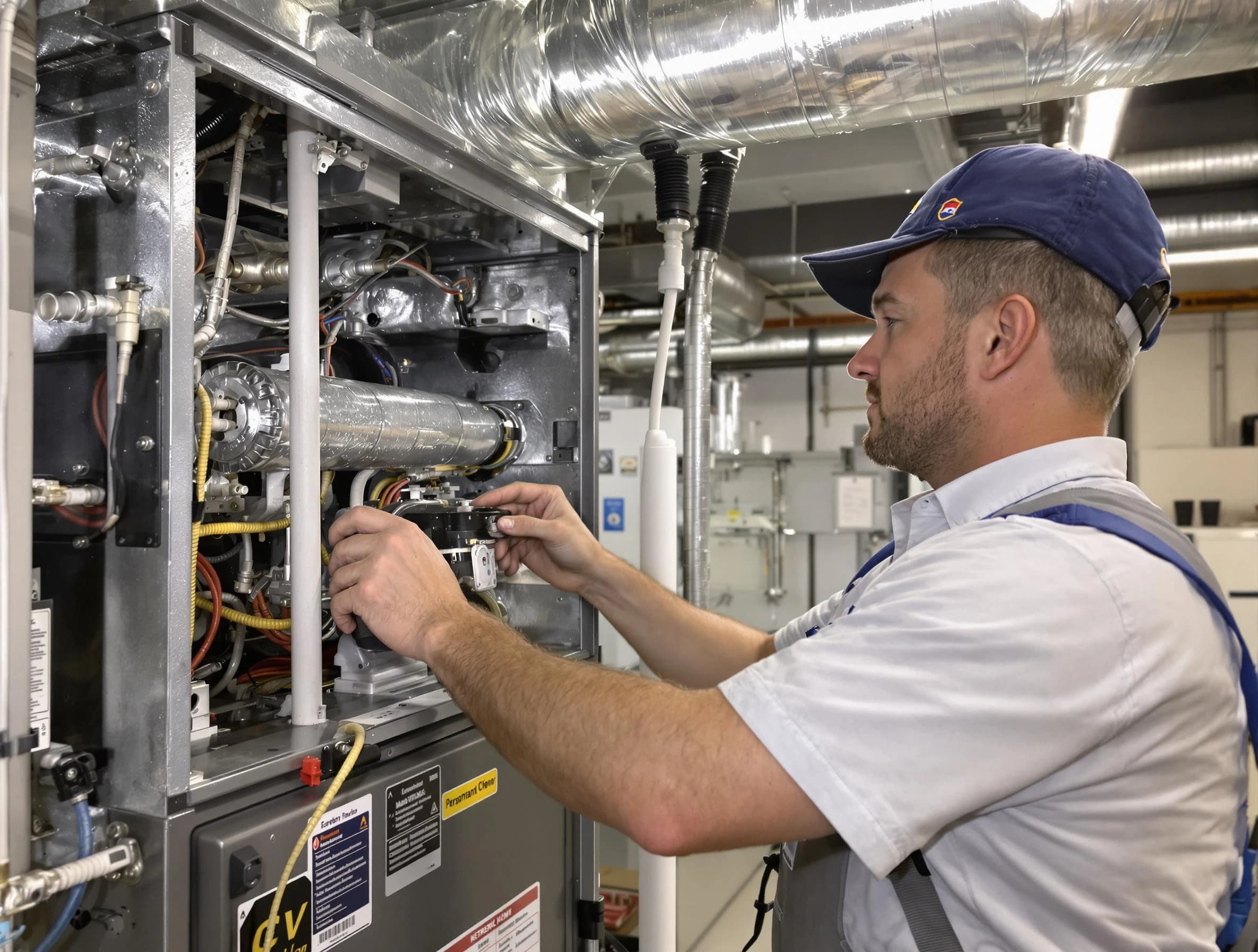 Fountain Hills Air Duct Cleaning specialist performing thorough furnace duct cleaning to improve heating efficiency in Fountain Hills