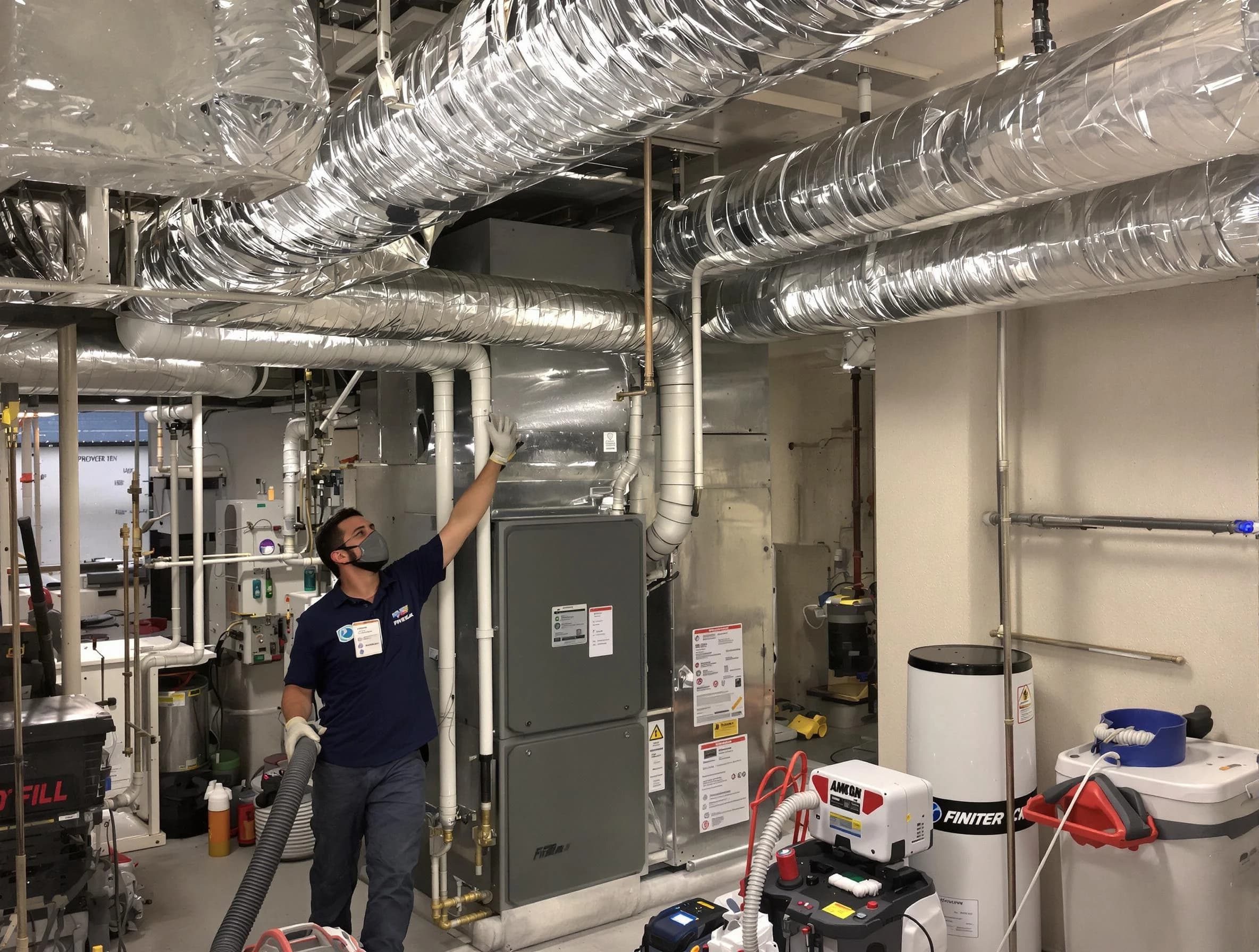 Fountain Hills Air Duct Cleaning specialist performing thorough furnace duct cleaning in a Fountain Hills residence