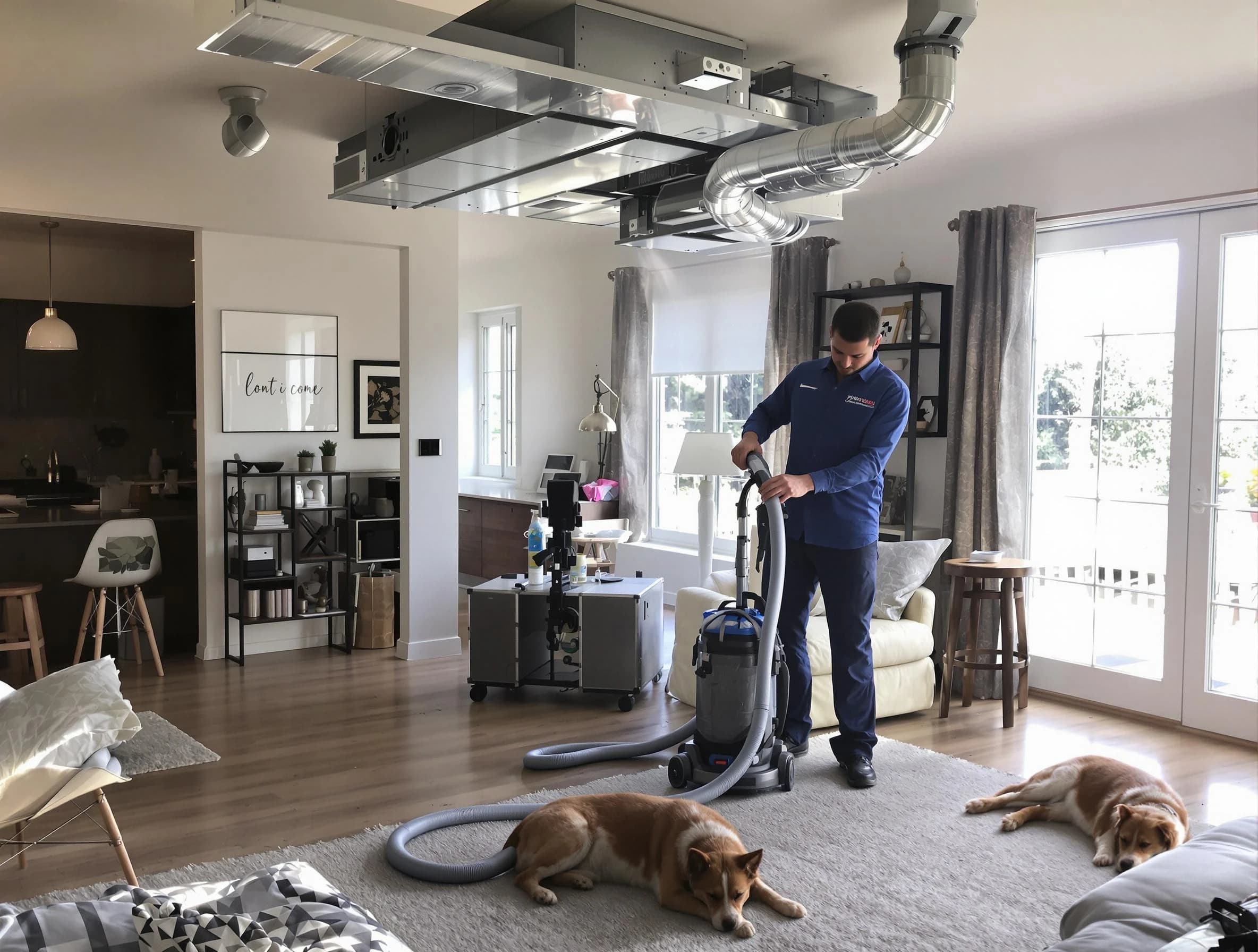 Fountain Hills Air Duct Cleaning technician performing detailed indoor duct cleaning for improved air quality in Fountain Hills
