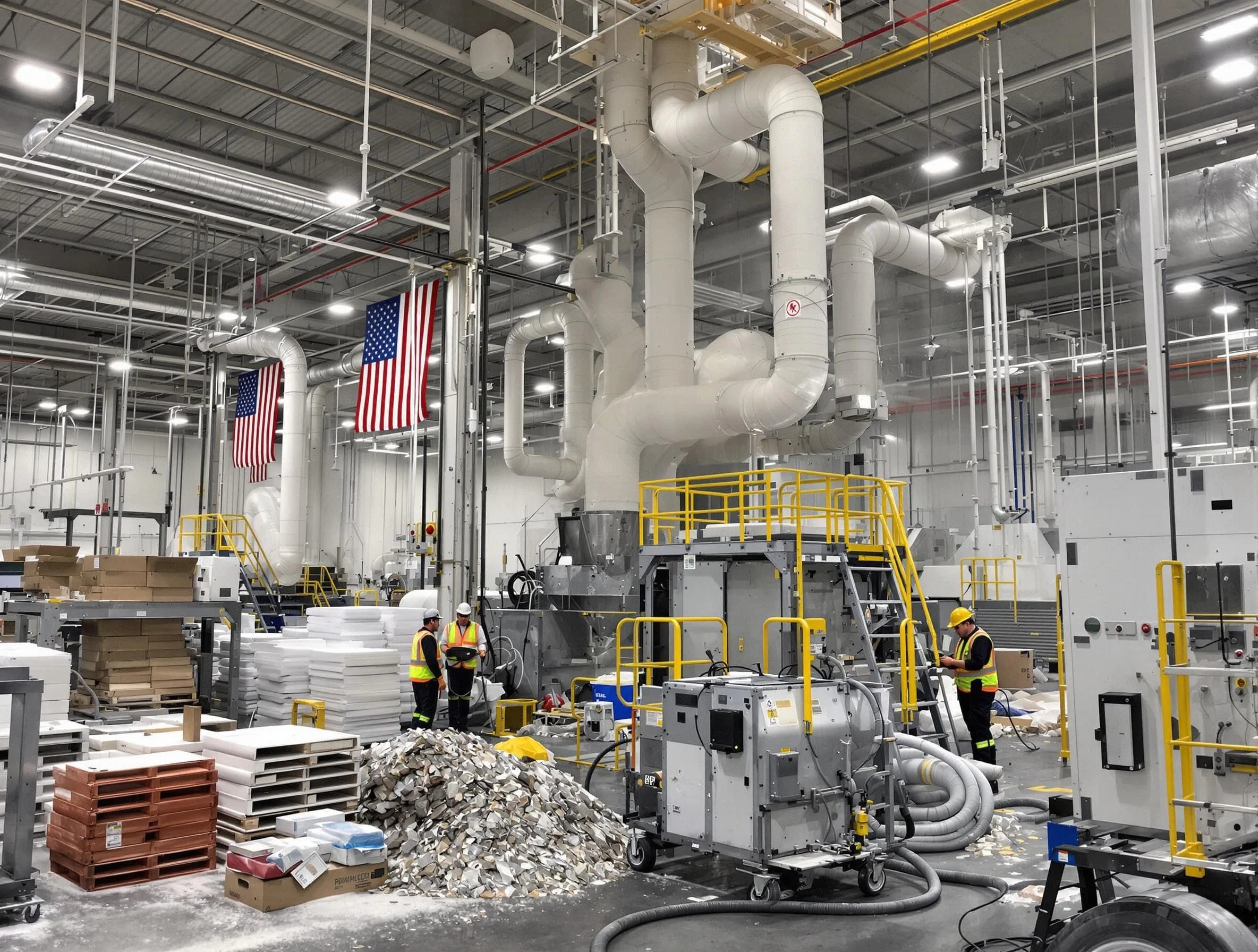 Fountain Hills Air Duct Cleaning team performing large-scale industrial duct cleaning at a commercial facility in Fountain Hills