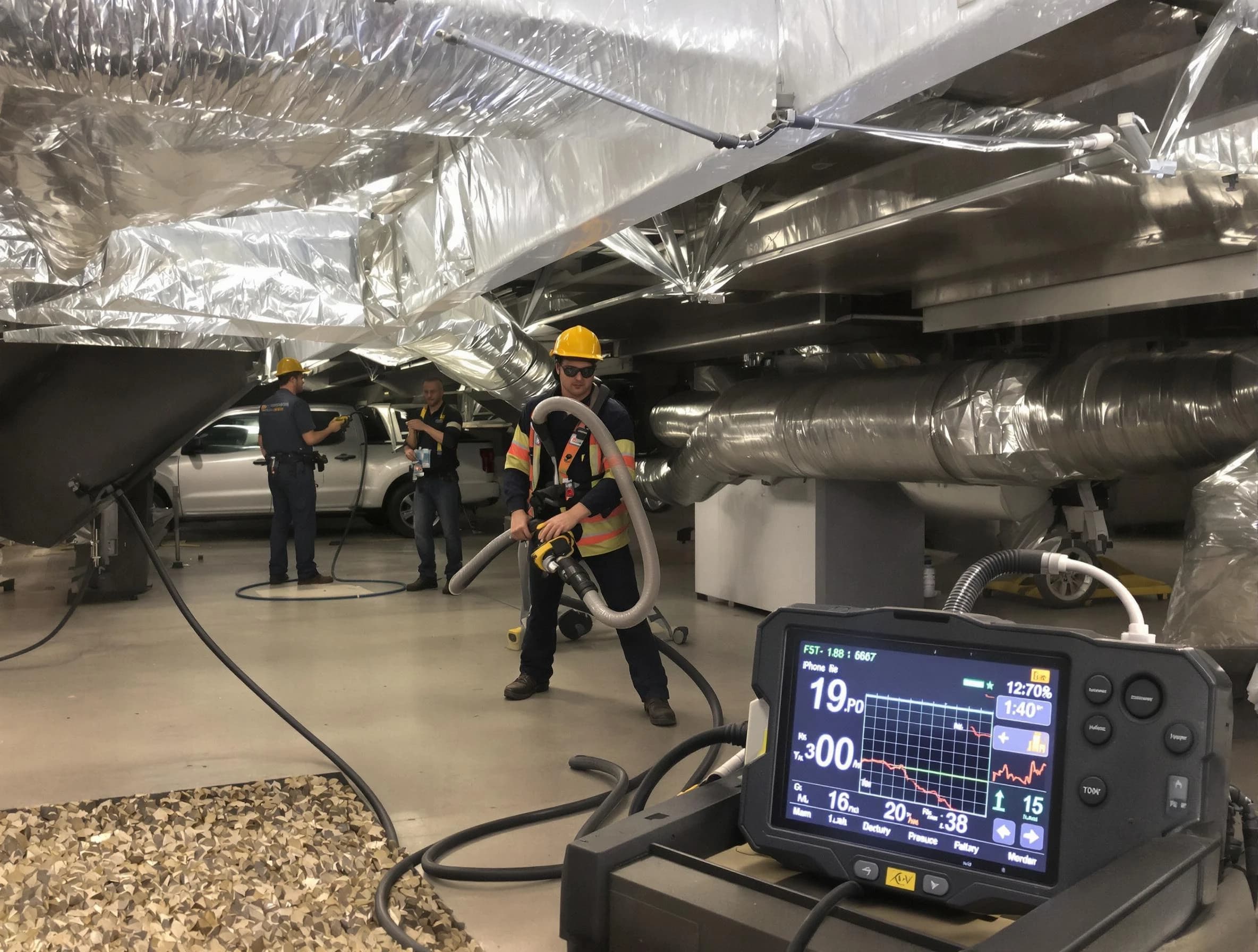 Professional negative pressure duct cleaning by Fountain Hills Air Duct Cleaning in Fountain Hills