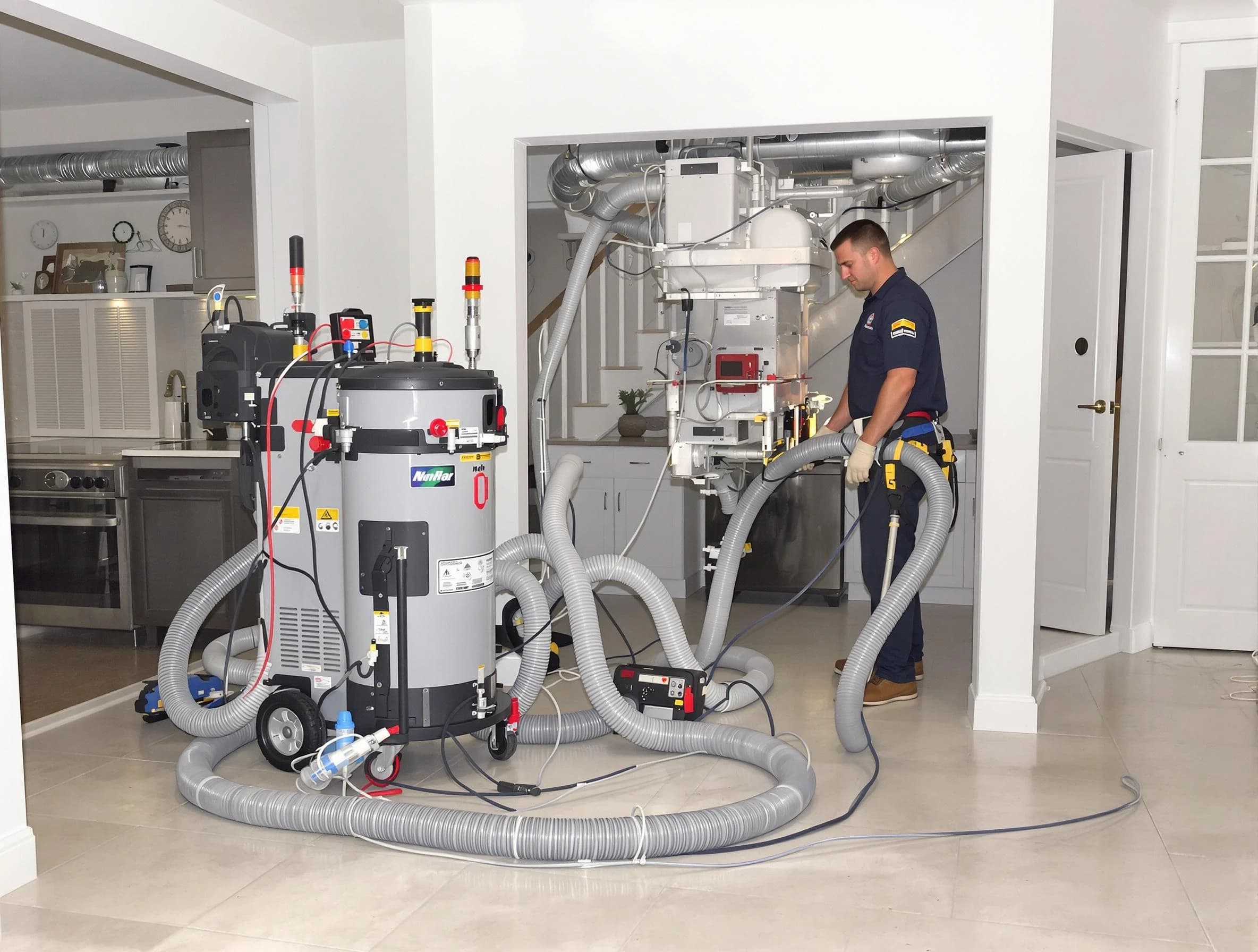 Fountain Hills Air Duct Cleaning technician operating negative pressure cleaning equipment for thorough duct maintenance in Fountain Hills
