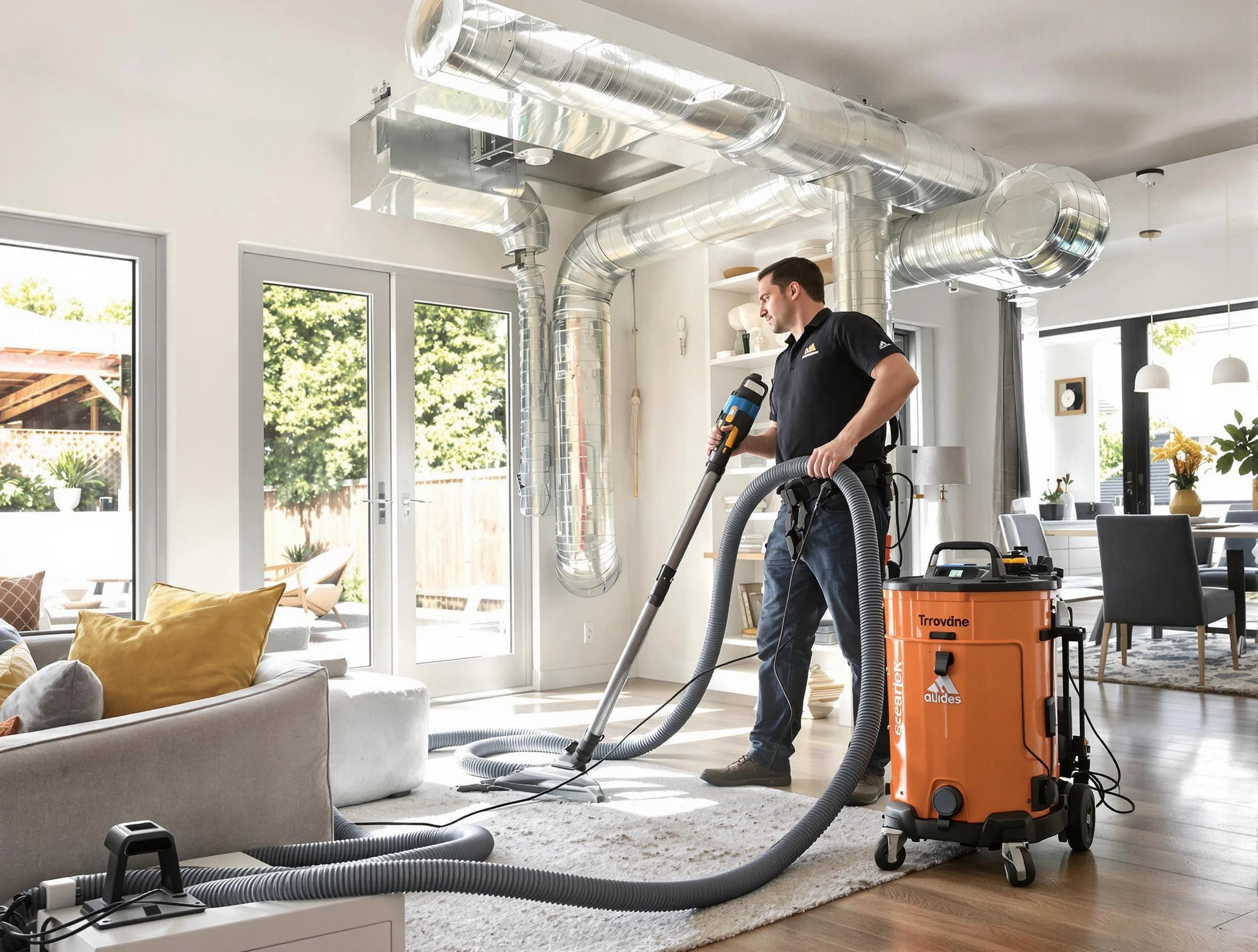 Fountain Hills Air Duct Cleaning specialist performing thorough residential duct cleaning using advanced equipment in Fountain Hills