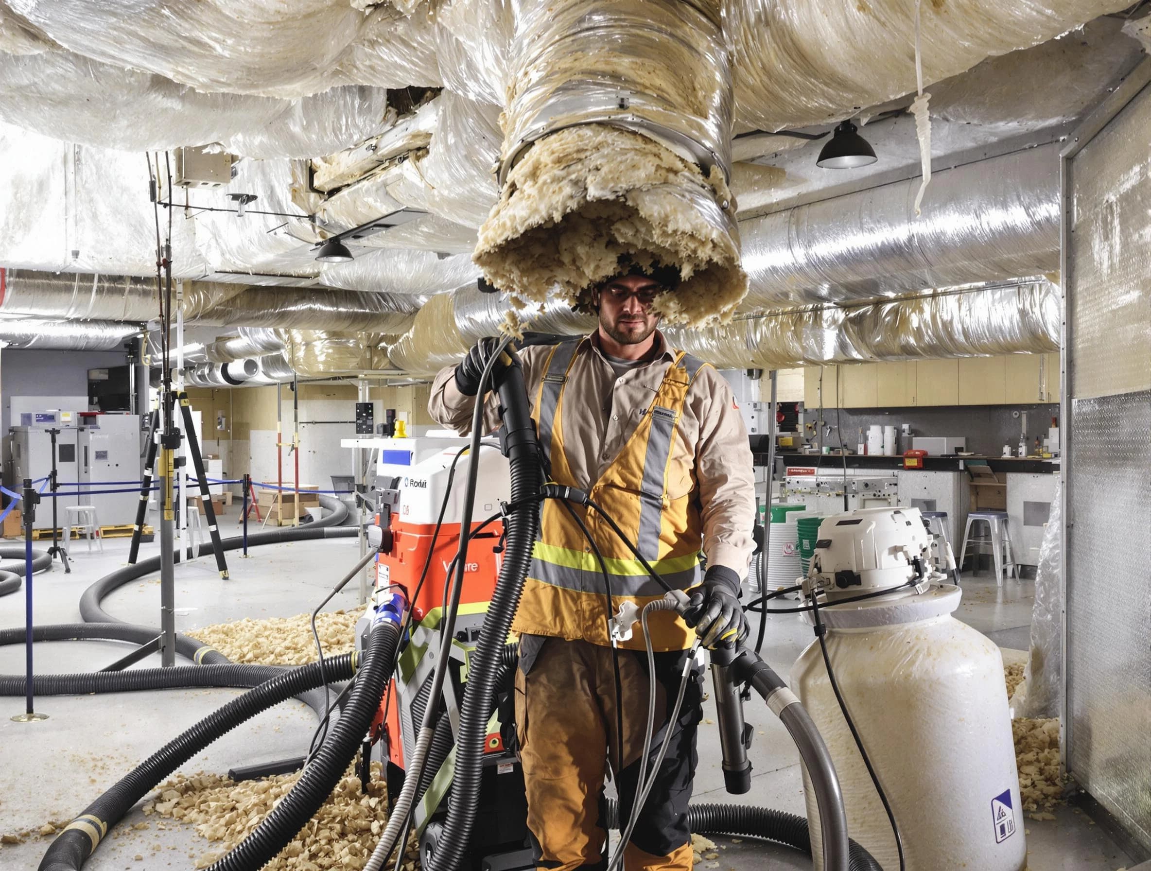 Professional vacuum insulation removal by Fountain Hills Air Duct Cleaning expert in Fountain Hills