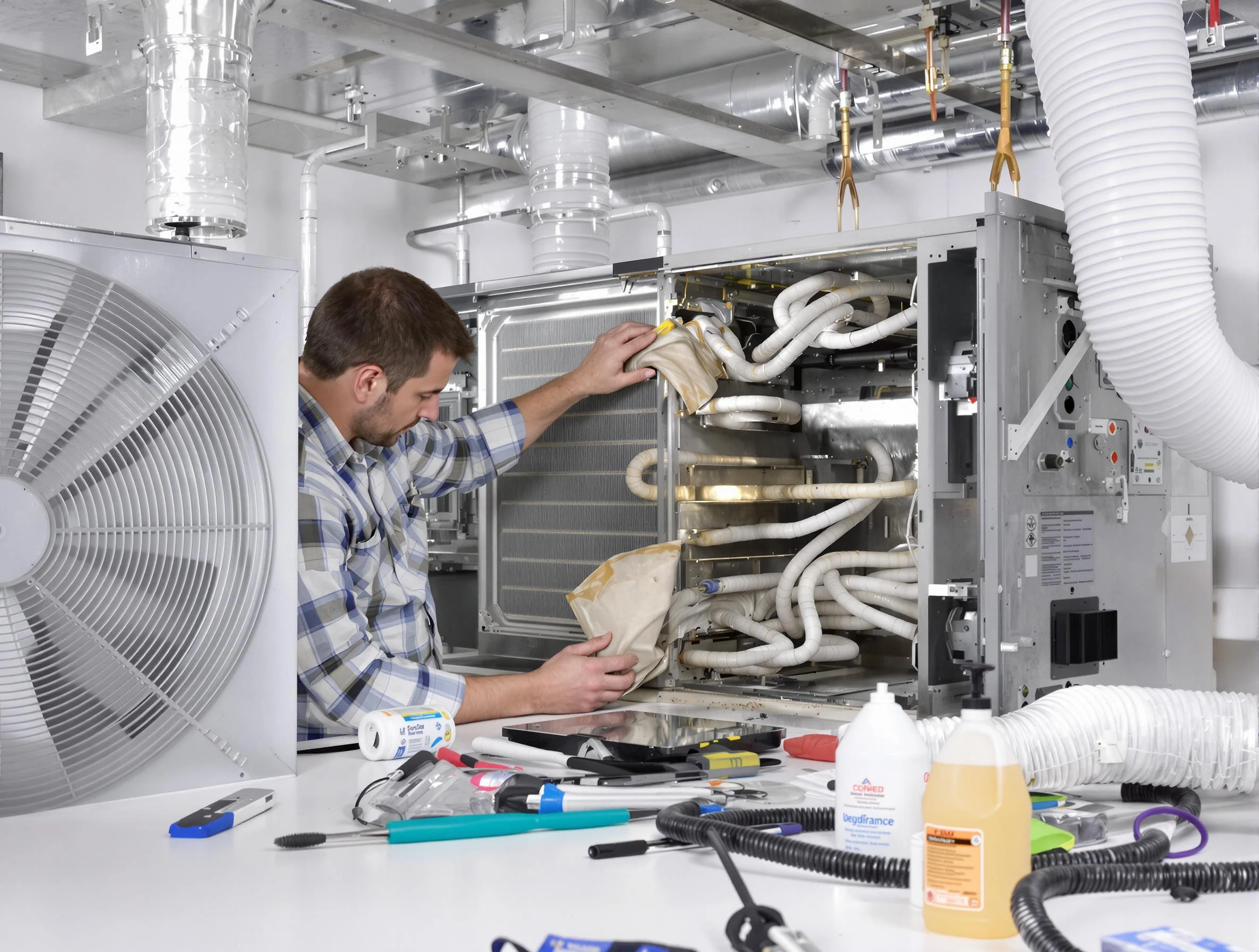 Fountain Hills Air Duct Cleaning specialist performing precision AC coil cleaning in Fountain Hills