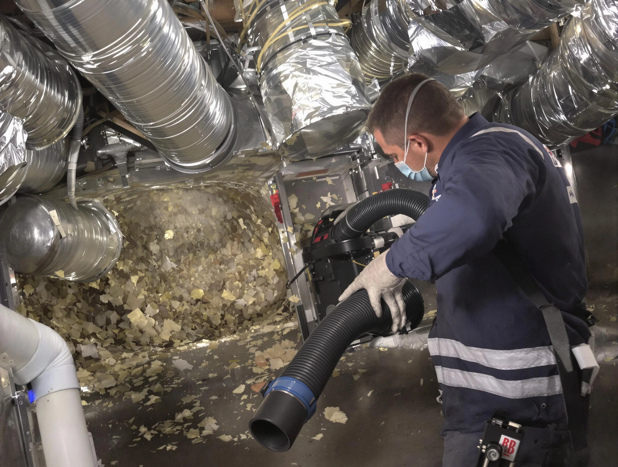 Fountain Hills Air Duct Cleaning specialist operating negative pressure cleaning equipment for thorough duct maintenance in Fountain Hills